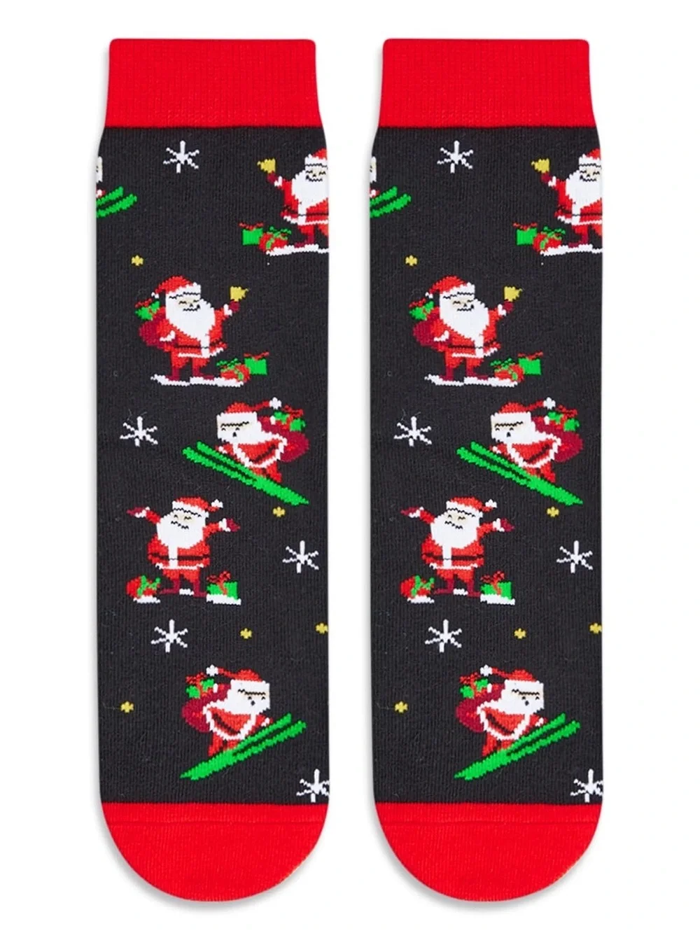 NWT Kids Santa Christmas Socks Gift Box XL 10-12Y Funny Holiday Socks